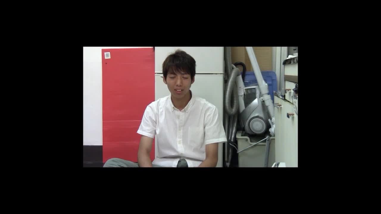 アナル開発中のガチノンケ大学生りょう君にキッチンでオナニーさせてみた。 sample 1